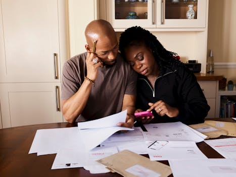 family discussing financial planning