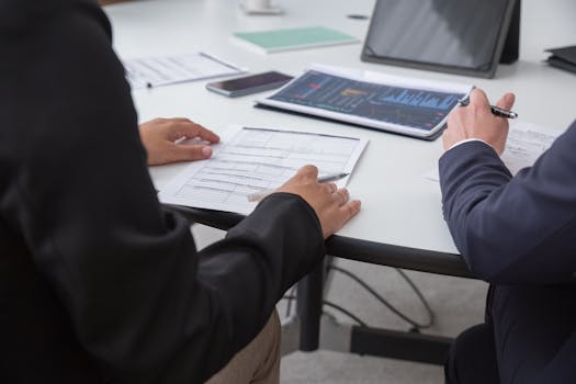 close-up of a person reviewing mortgage documents
