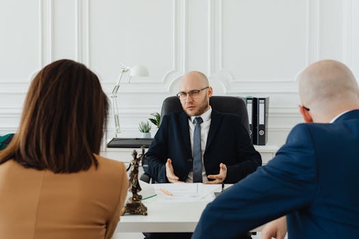 financial advisor explaining documents to client