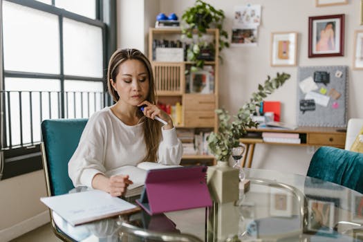 self-employed professional working from home