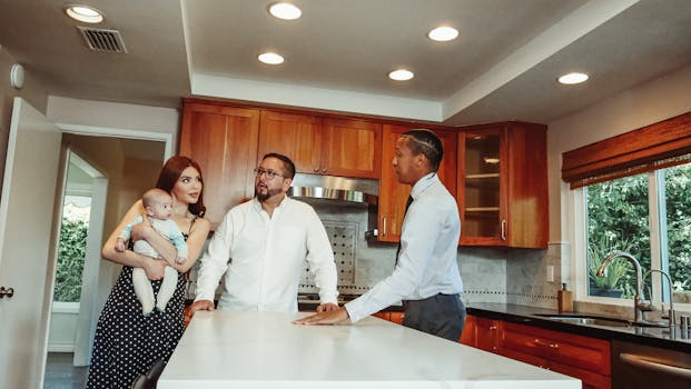 family discussing mortgage options