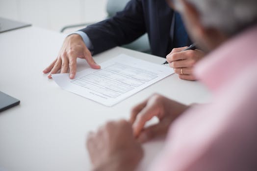 tax professional working with client