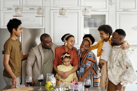 family budgeting at the kitchen table
