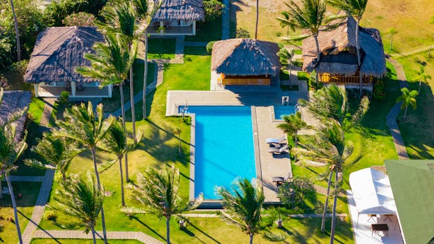 luxury beach house with a pool