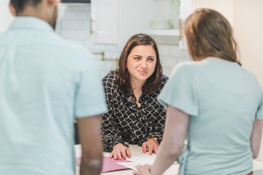 financial advisor discussing mortgage options with a client
